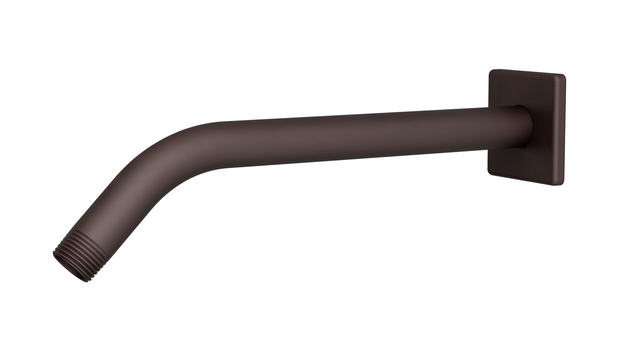 Flatiron 45-Degree 12" Shower Arm with Flange in Architectural Copper