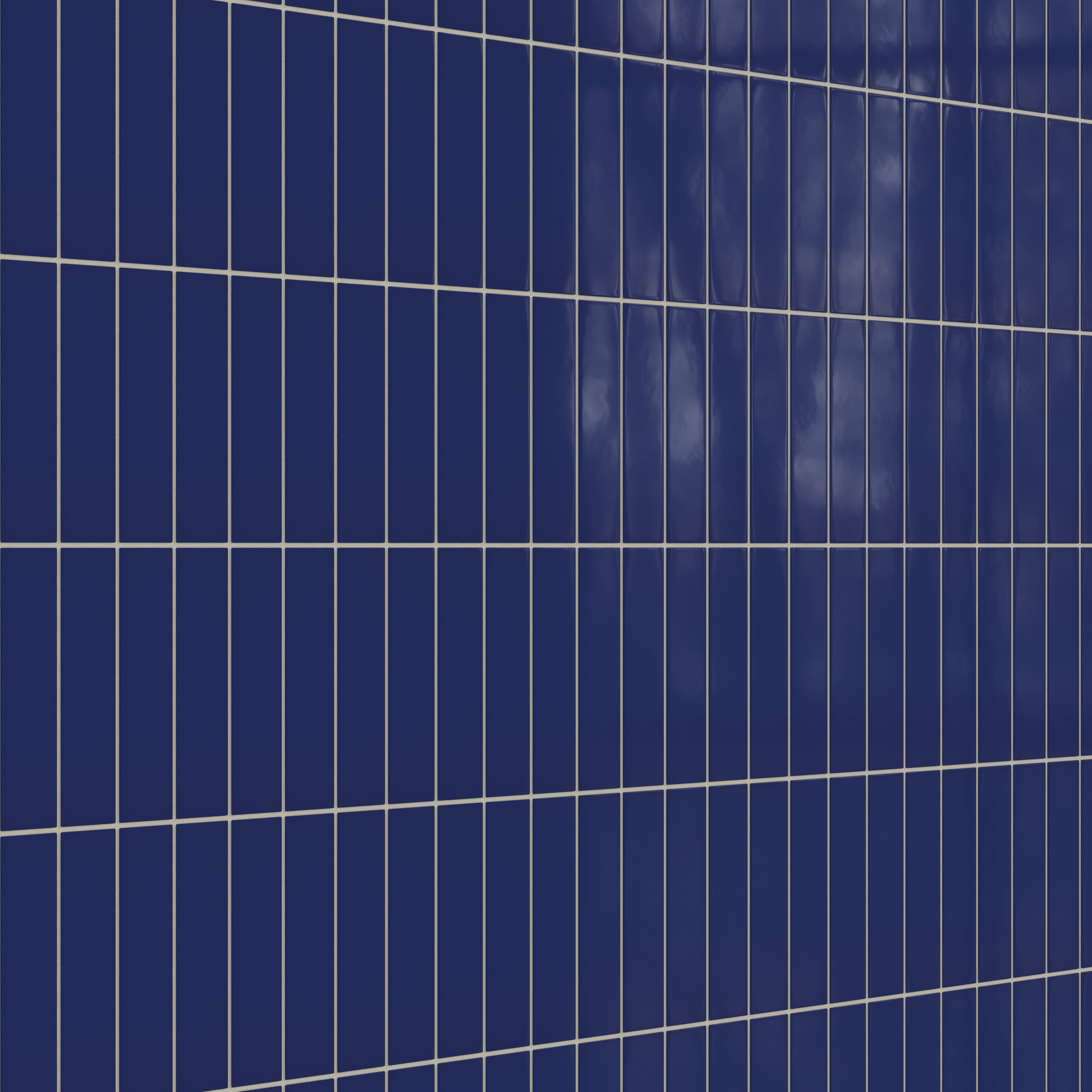 2x8 Natural Press Ceramic Tile in Ultramarine Gloss