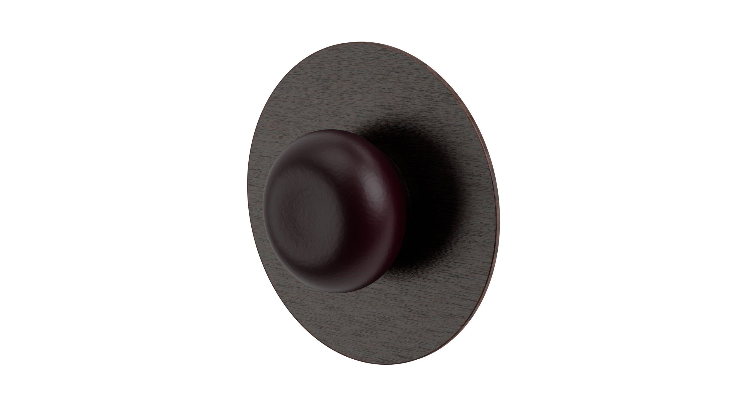 Foundry One Handle Wall Mount Shower Trim with Pebble Ceramic Knob Handle in Antique Bronze