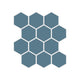 2" Hexagon Sheeted Original Ceramic Mosaic Tile in Nautical Matte