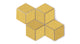 Large Diamond Original Ceramic Tile in Haystack Gloss