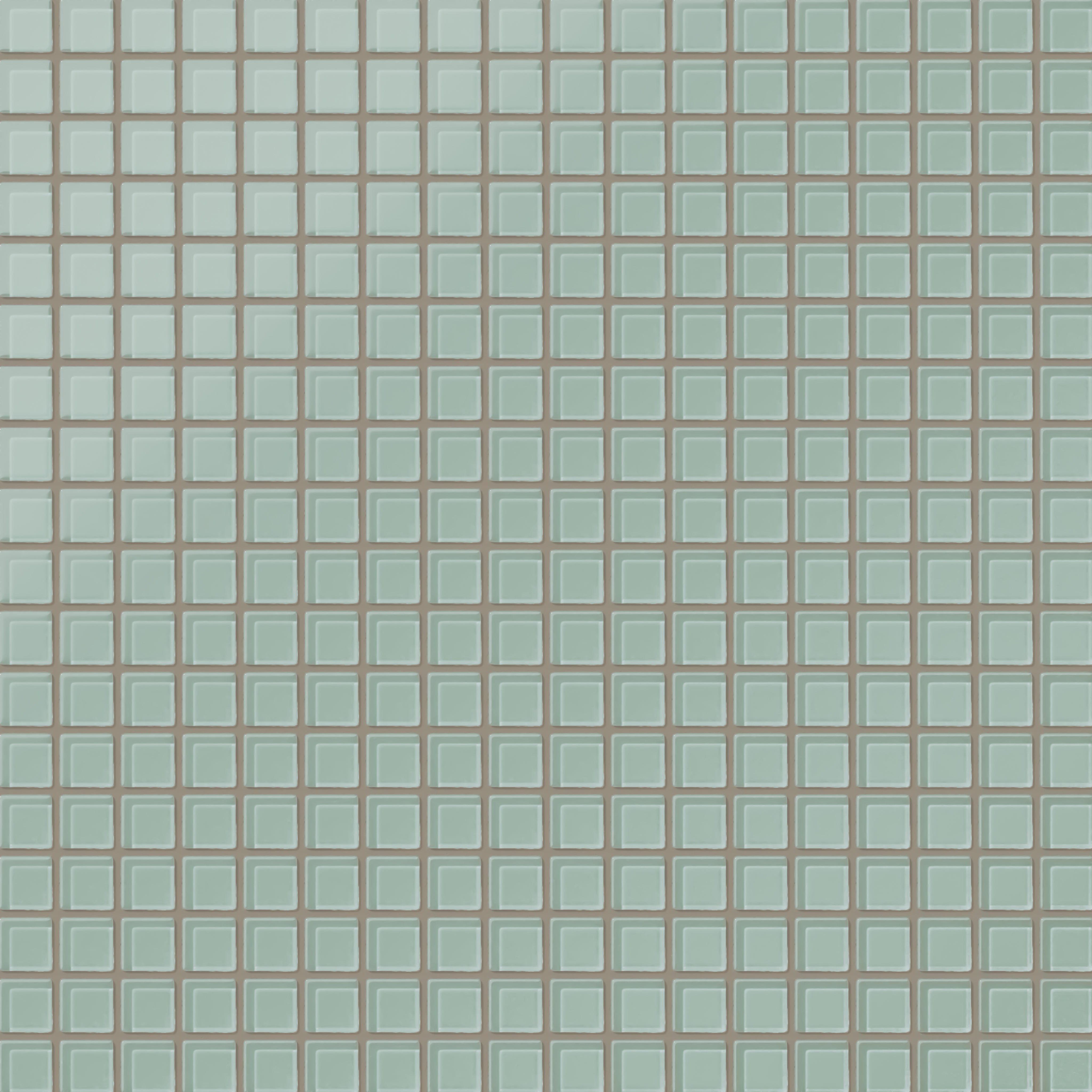 1x1 Straight Set Sheeted Glass Mosaic Tile in Kingfisher Matte