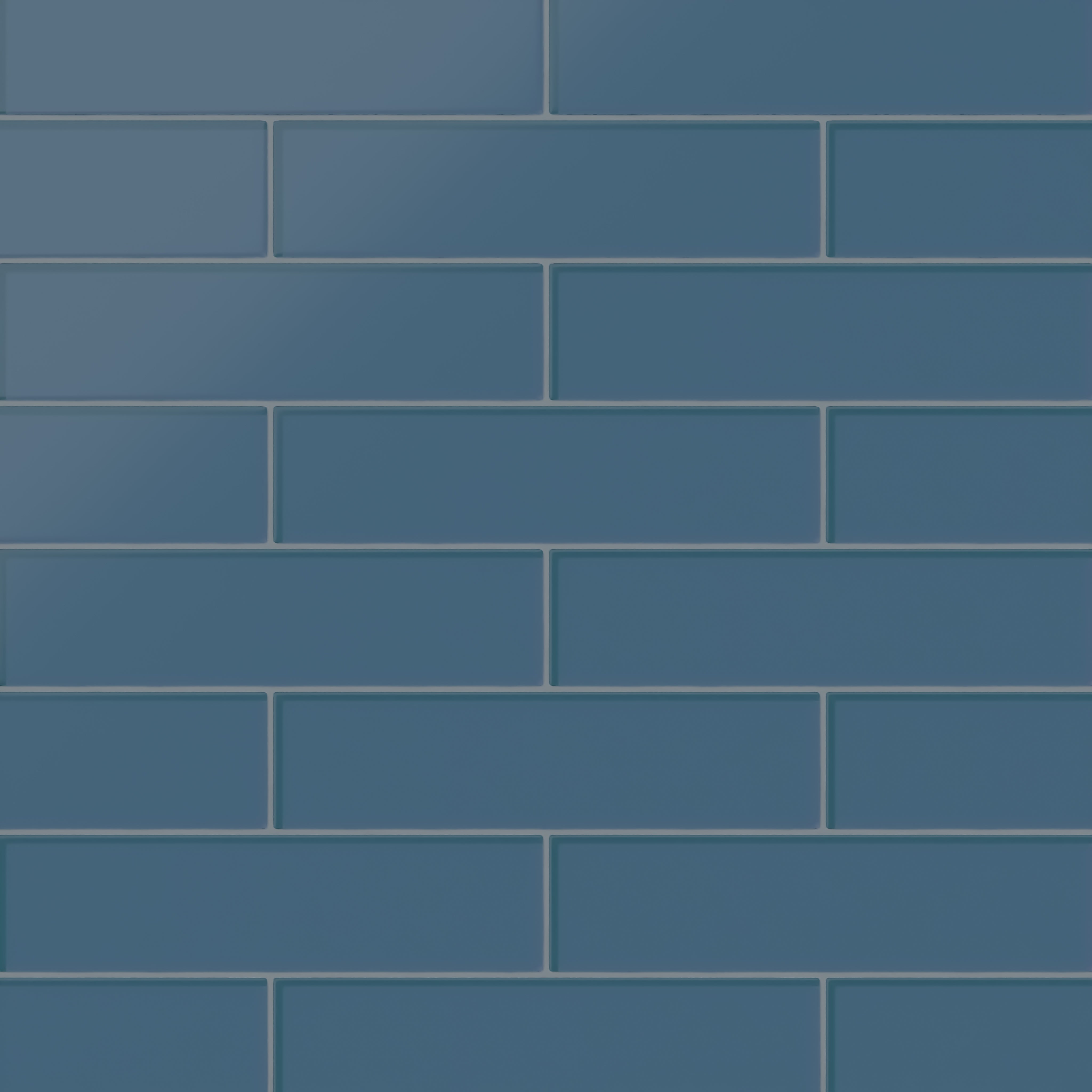 3x12 Glass Tile in Blue Jay Matte