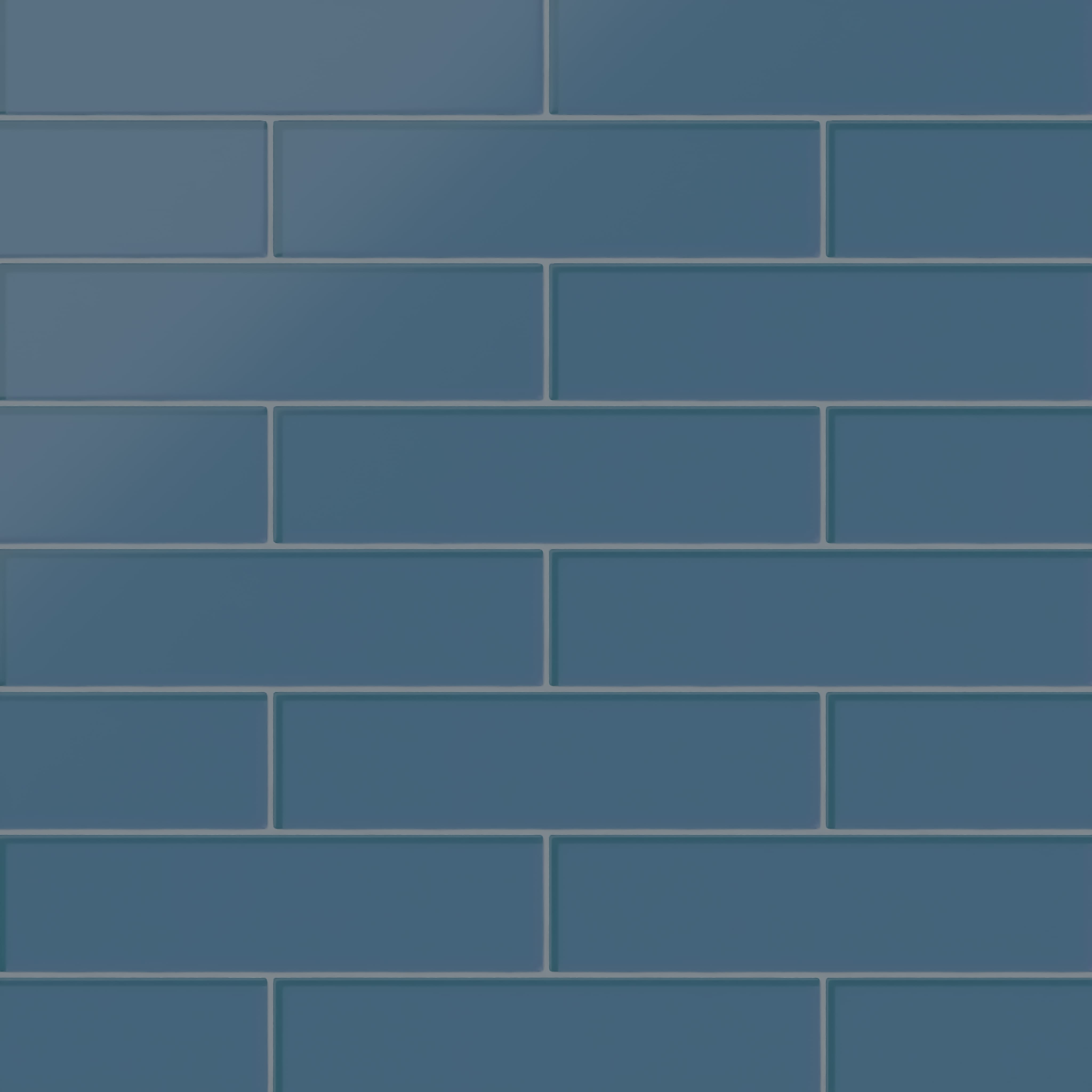 Quick Ship 3x12 Glass Tile in Blue Jay Matte