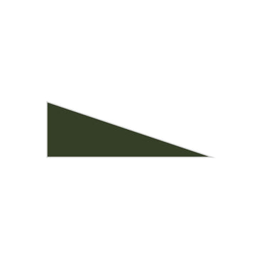 Right Scalene Triangle Original Ceramic Tile in Hunter Green Gloss
