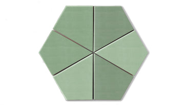 Hexite Original Ceramic Tile in Sea Green Matte