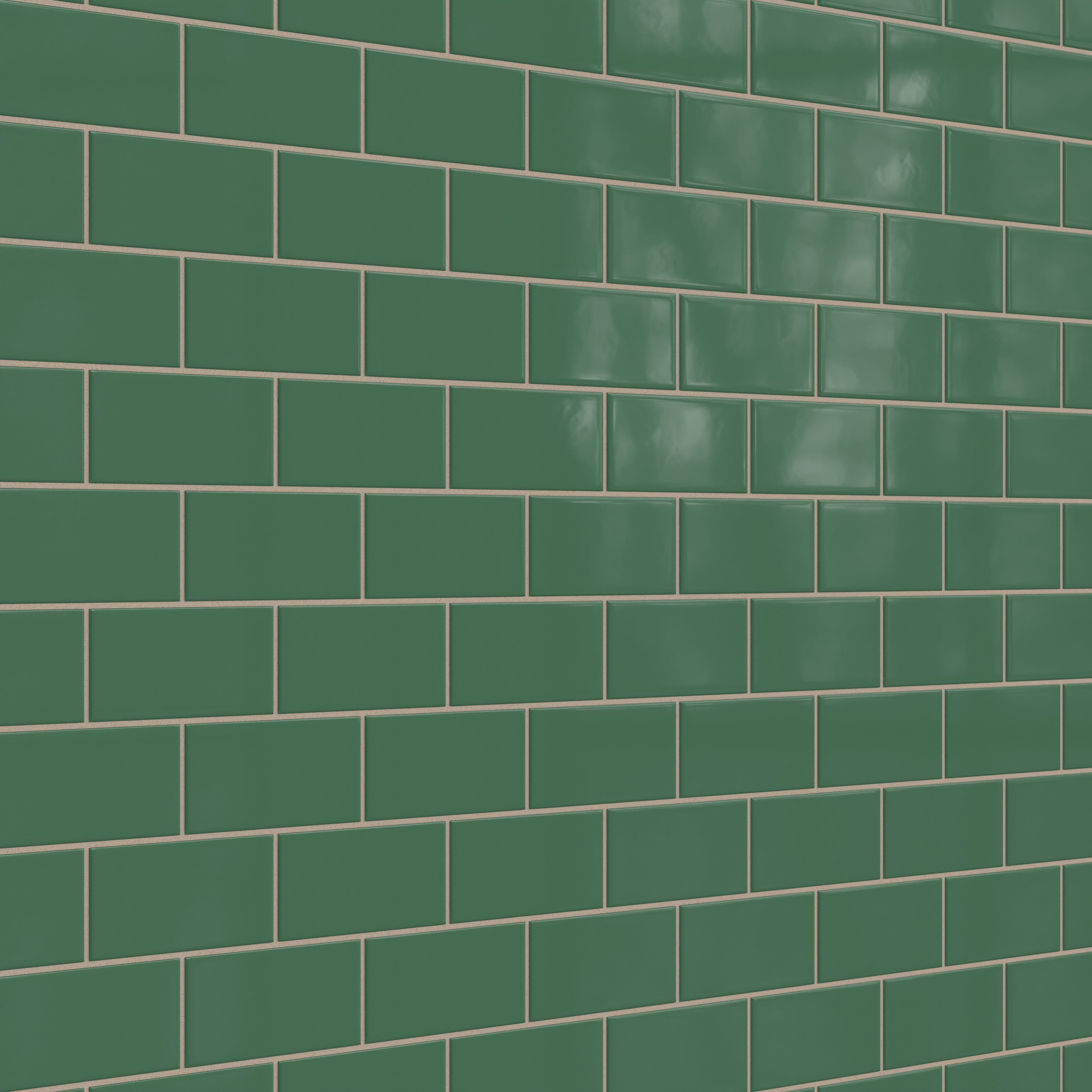 3x6 Natural Press Ceramic Tile in Viridian Gloss