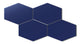 Elongated Hexagon Natural Press Ceramic Tile in Ultramarine Matte
