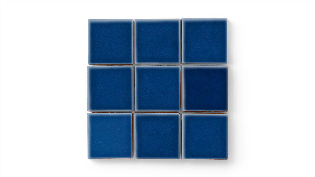 3x3 Straight Set Sheeted Original Ceramic Mosaic Tile in Lake Tahoe Gloss