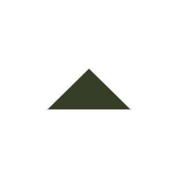 4" Triangle Original Ceramic Tile in Hunter Green Gloss