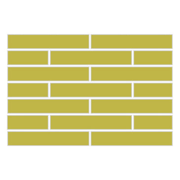 1x6 Half Offset Sheeted Original Ceramic Mosaic Tile in Palm Tree Matte