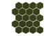 3" Hexagon Sheeted Original Ceramic Mosaic Tile in Lone Pine Gloss