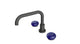 Foundry Two Handle Deck Mount Squaretop Bath Trim with Pebble Ceramic Knob Handles in Blackened Nickel