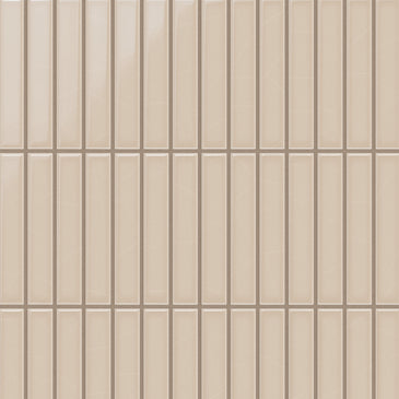 1x6 Straight Set Sheeted Original Ceramic Mosaic Tile in Sweet Pea Gloss