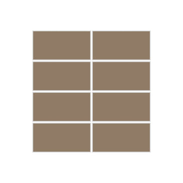 2x4 Straight Set Sheeted Original Ceramic Mosaic Tile in Sandstone Gloss