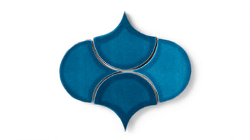 Ogee Drop Original Ceramic Tile in Adriatic Sea Gloss