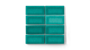 2x4 Straight Set Sheeted Original Ceramic Mosaic Tile in Bora Bora Gloss