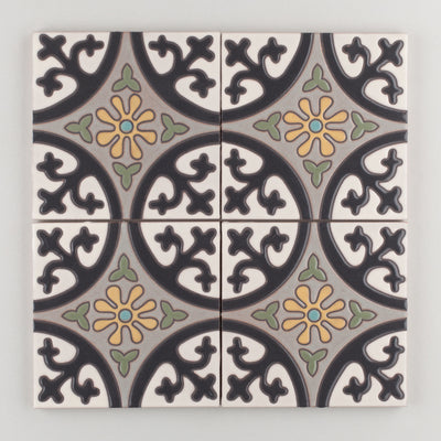 6x6 Handpainted Sample Lugo  in Neutral Motif