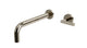 Contour One Handle Wall Mount 10" Lavatory Faucet with Soft Lever Handle in Polished Nickel