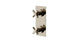 Flatiron Two Handle Wall Mount Shower Trim with Linear Cross Handles in Polished Nickel
