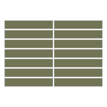 1x6 Straight Set Sheeted Original Ceramic Mosaic Tile in Peabody Matte