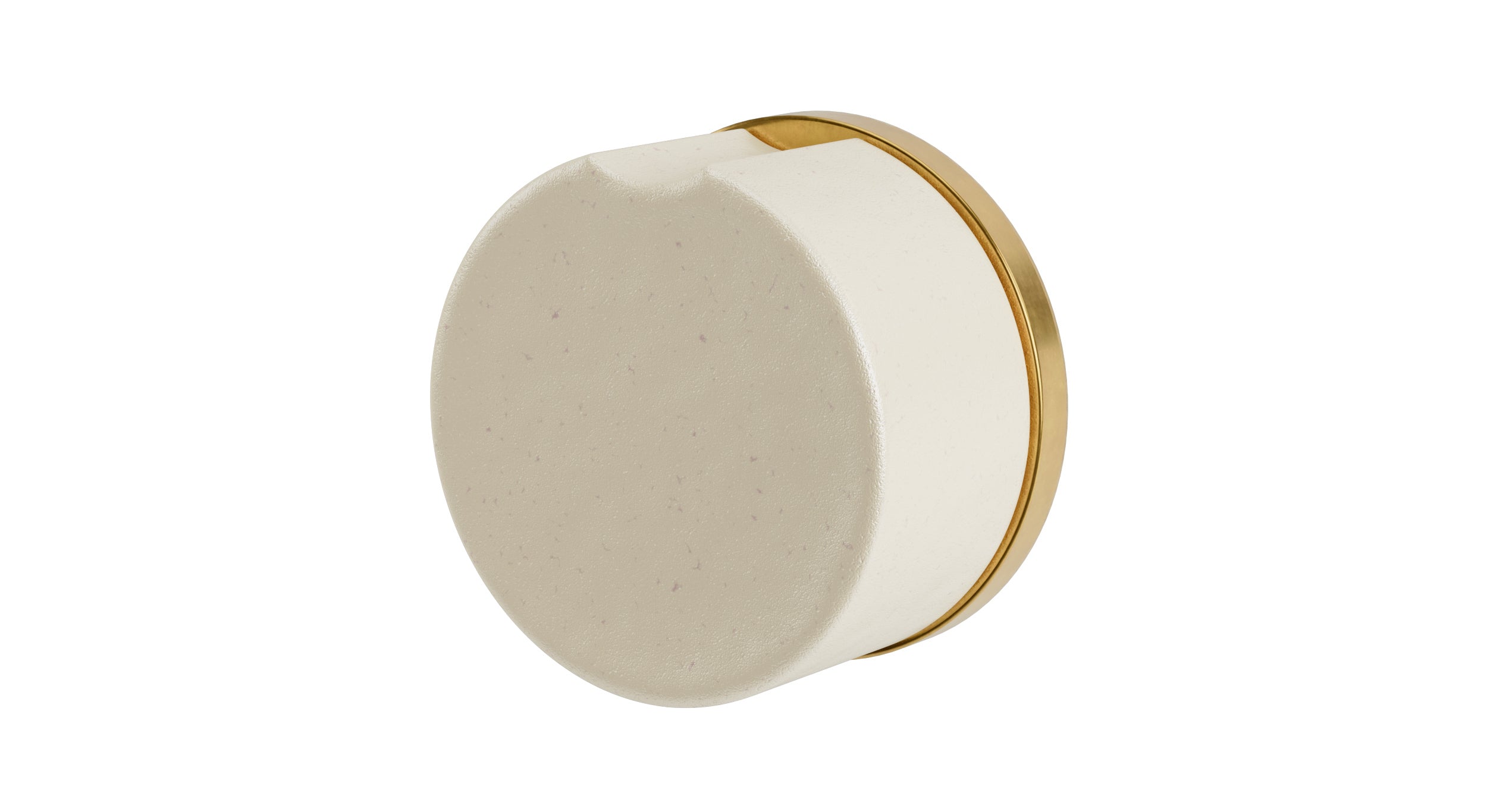 Foundry One Handle Wall Mount Diverter/Volume Control Shower Trim with Groove Ceramic Knob Handle in French Brass
