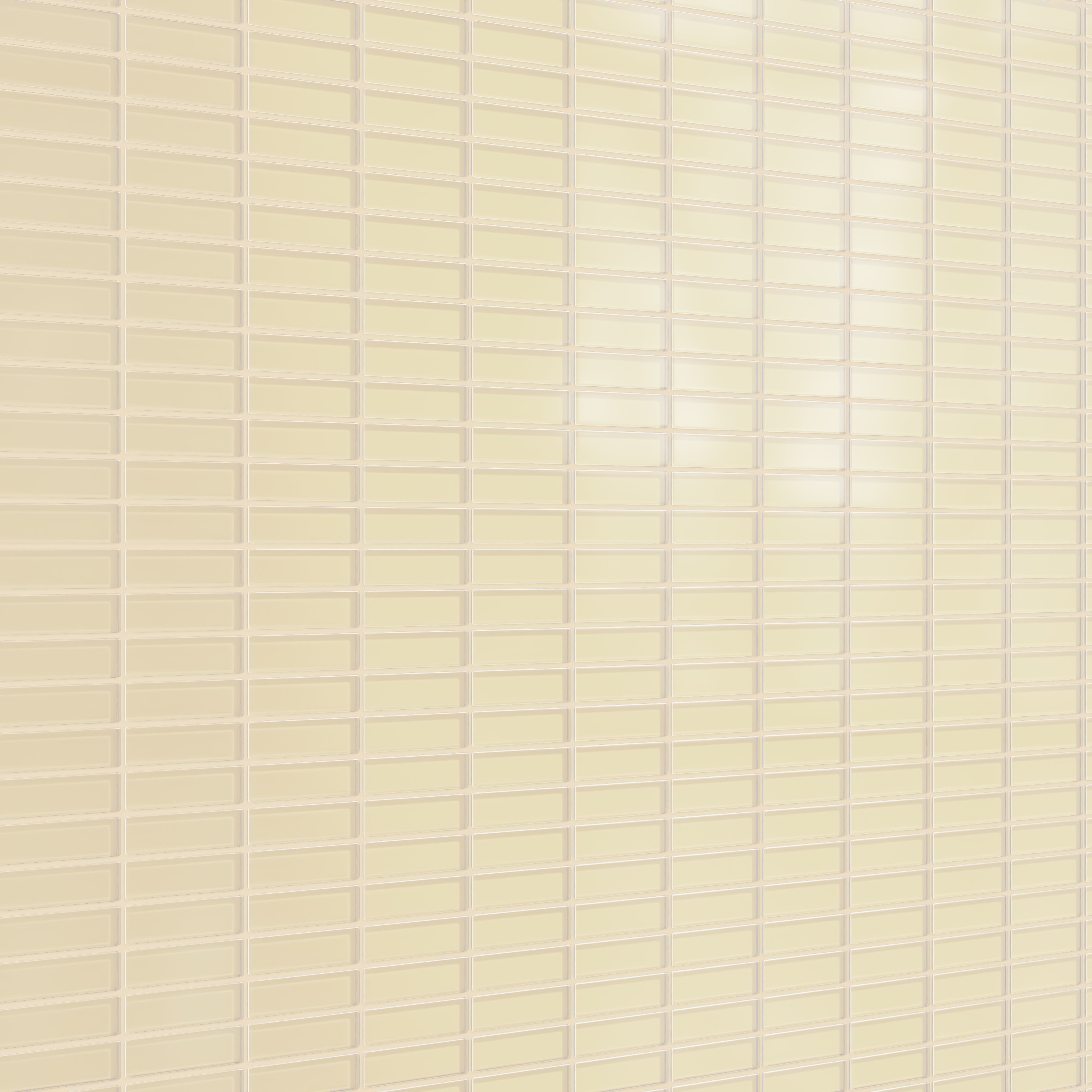 1x4 Straight Set Sheeted Glass Mosaic Tile in Chickadee Matte