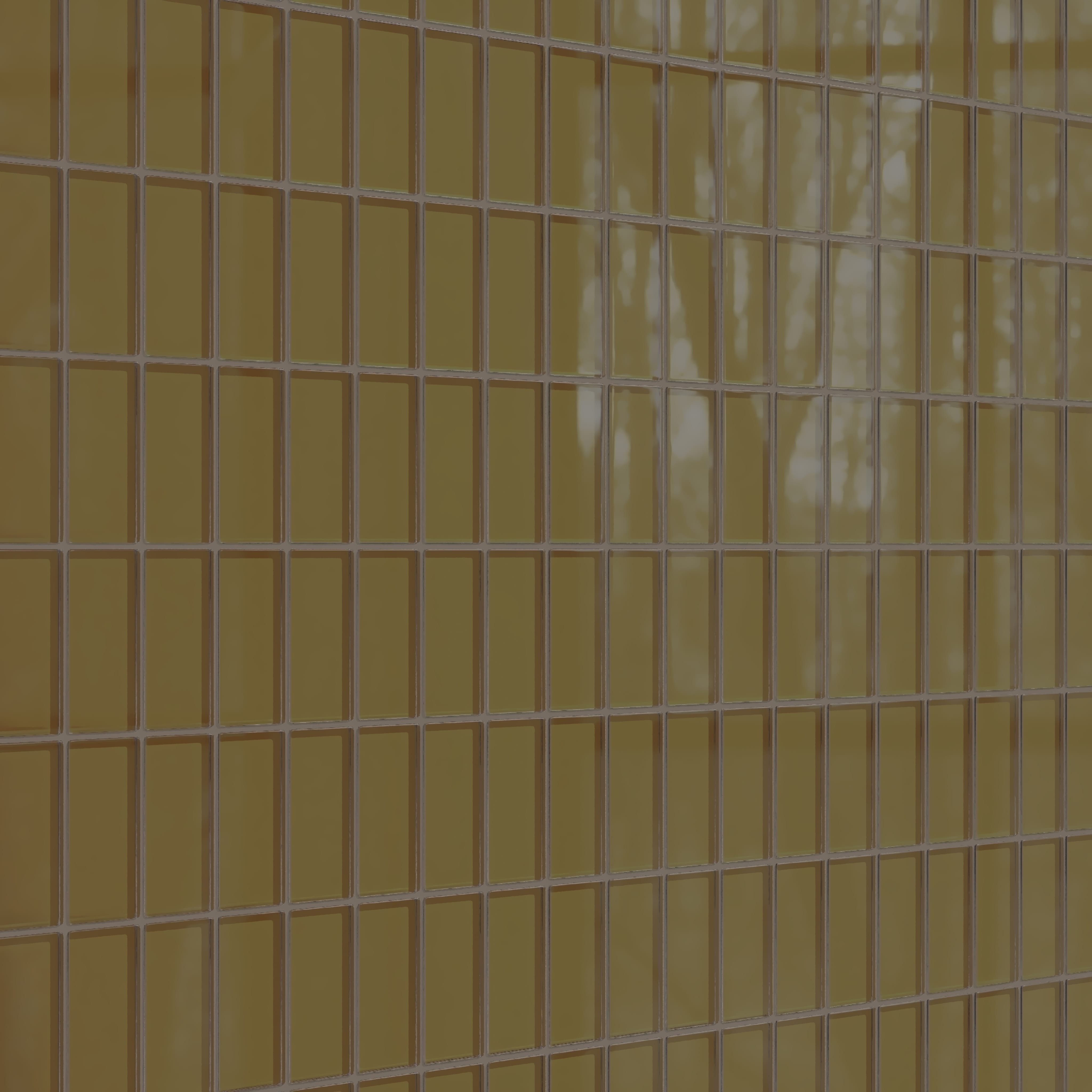 2x4 Straight Set Sheeted Glass Mosaic Tile in Merlin Gloss