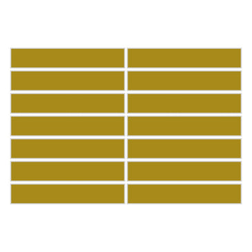 1x6 Straight Set Sheeted Original Ceramic Mosaic Tile in Mustard Seed Gloss