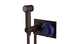 Foundry One Handle Wall Mount Bidet Trim with Pebble Ceramic Knob Handle in Architectural Copper