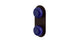 Foundry Two Handle Wall Mount Shower Trim with Pebble Ceramic Knob Handles in Architectural Copper
