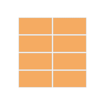 2x4 Straight Set Sheeted Original Ceramic Mosaic Tile in Koi Matte