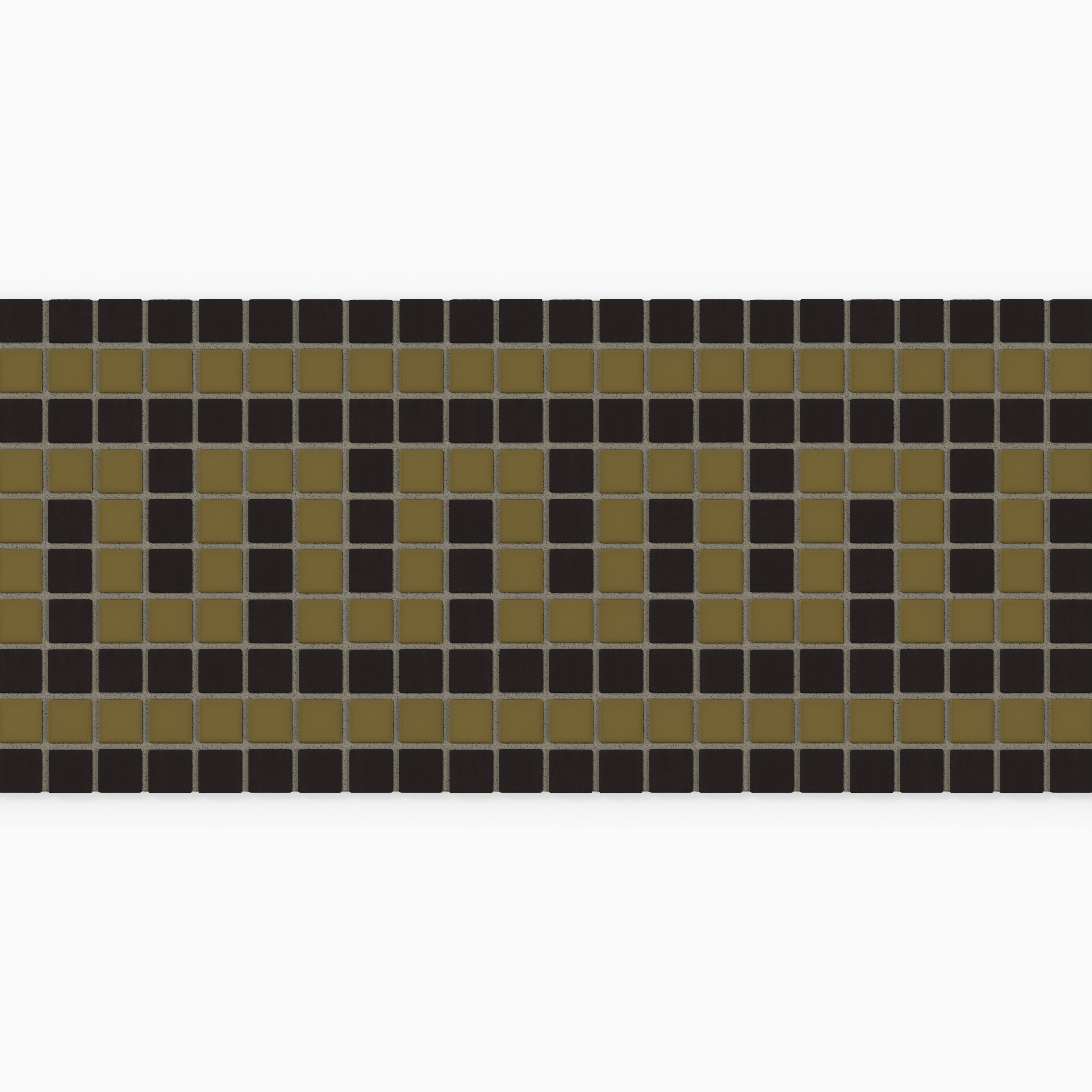 1x1 Labyrinth Border Sheeted Original Ceramic Tile in Sable Matte