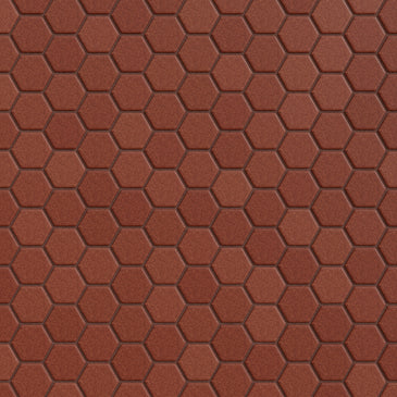 1" Hexagon Sheeted Original Ceramic Mosaic Tile in Antique