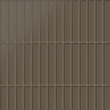 1x6 Straight Set Sheeted Glass Mosaic Tile in Albatross Matte