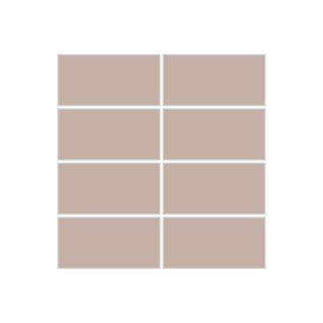 2x4 Straight Set Sheeted Original Ceramic Mosaic Tile in Sweet Pea Matte