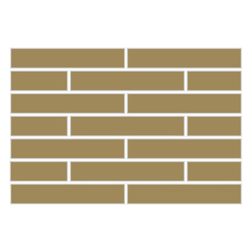 1x6 Half Offset Sheeted Original Ceramic Mosaic Tile in Golden Hour