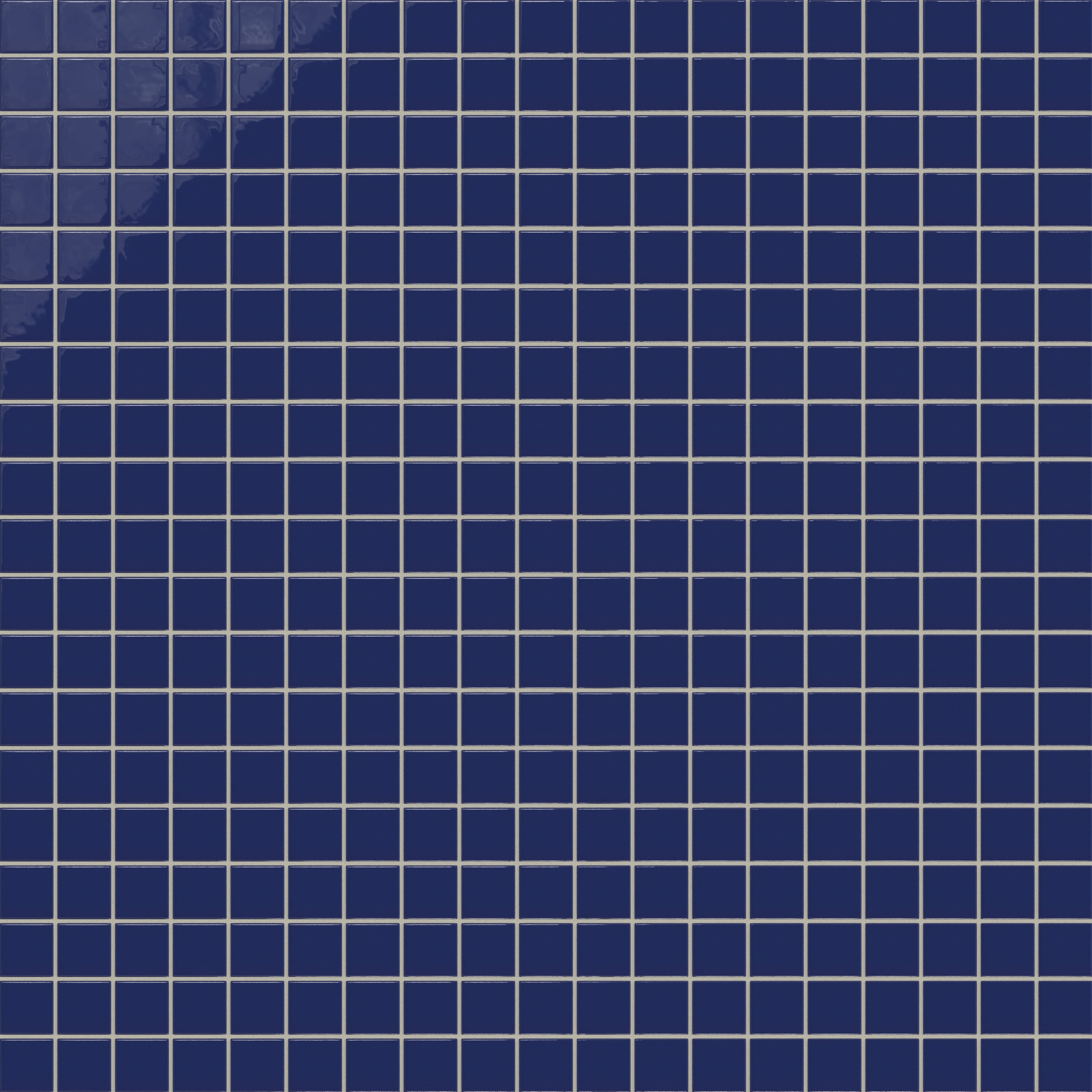 2x2 Straight Set Sheeted Natural Press Ceramic Mosaic Tile in Ultramarine Gloss