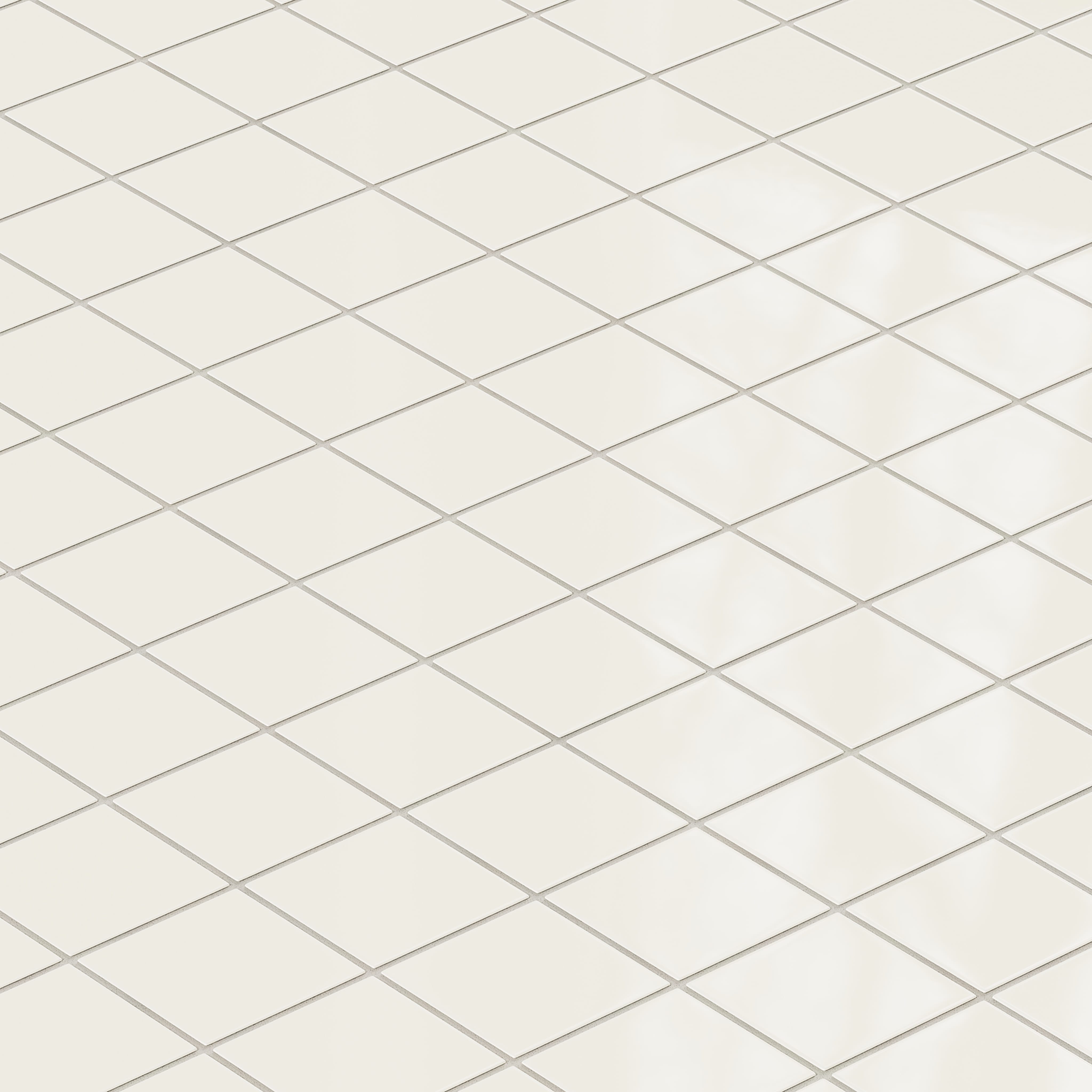 Quick Ship 3x3 Straight Set Sheeted Natural Press Ceramic Mosaic Tile in Salt Creek Gloss