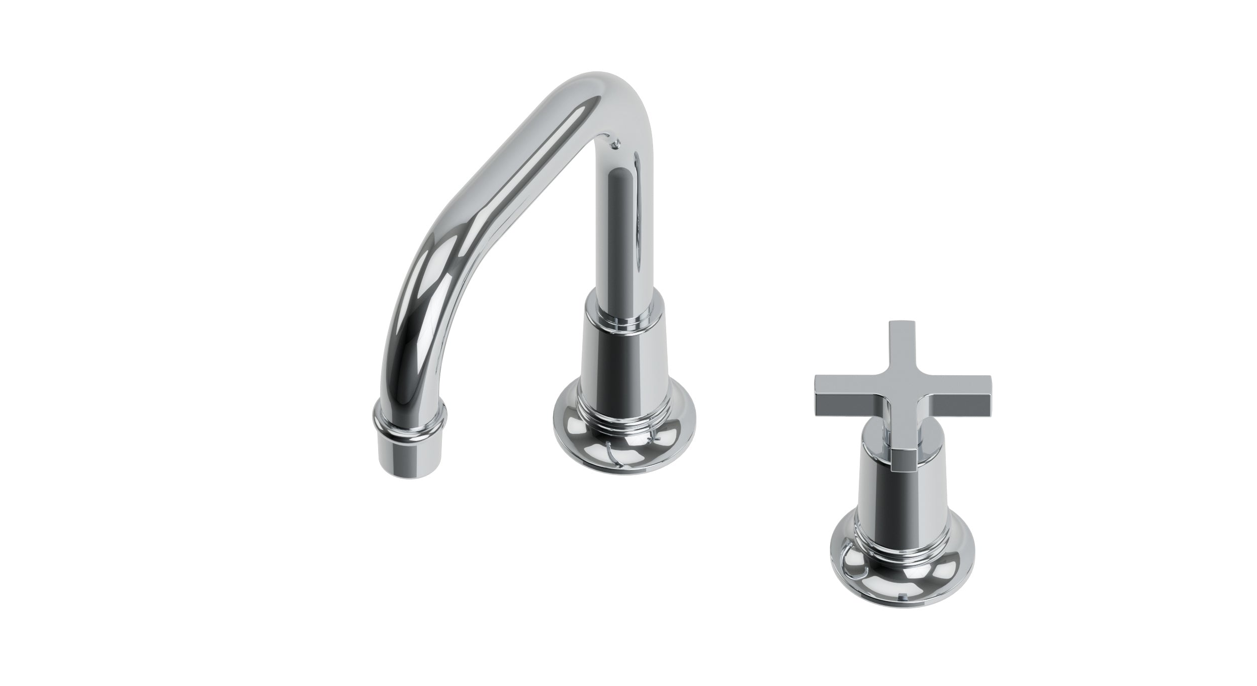 Emerson One Handle Deck Mount Squaretop Lavatory Faucet with Classic Cross Handle