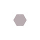 4" Hexagon Original Ceramic Tile in Dust Storm Matte