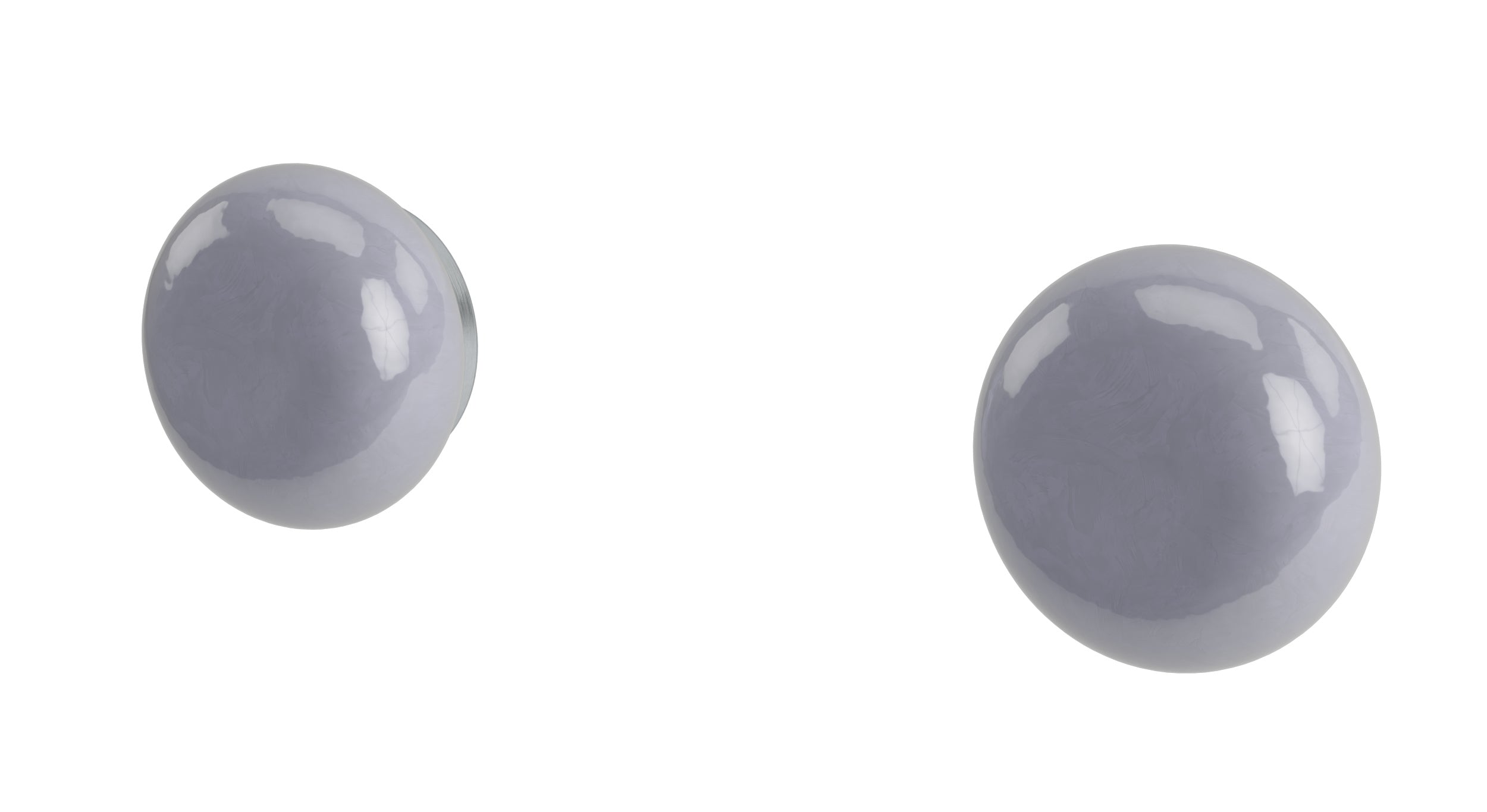 Foundry Two Handle Wall Mount Bath Trim with Pebble Ceramic Knob Handles in Satin Chrome
