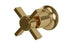 Emerson One Handle Wall Mount Diverter/Volume Control Shower Trim with Defined Cross Handle in Uncoated Polished Brass