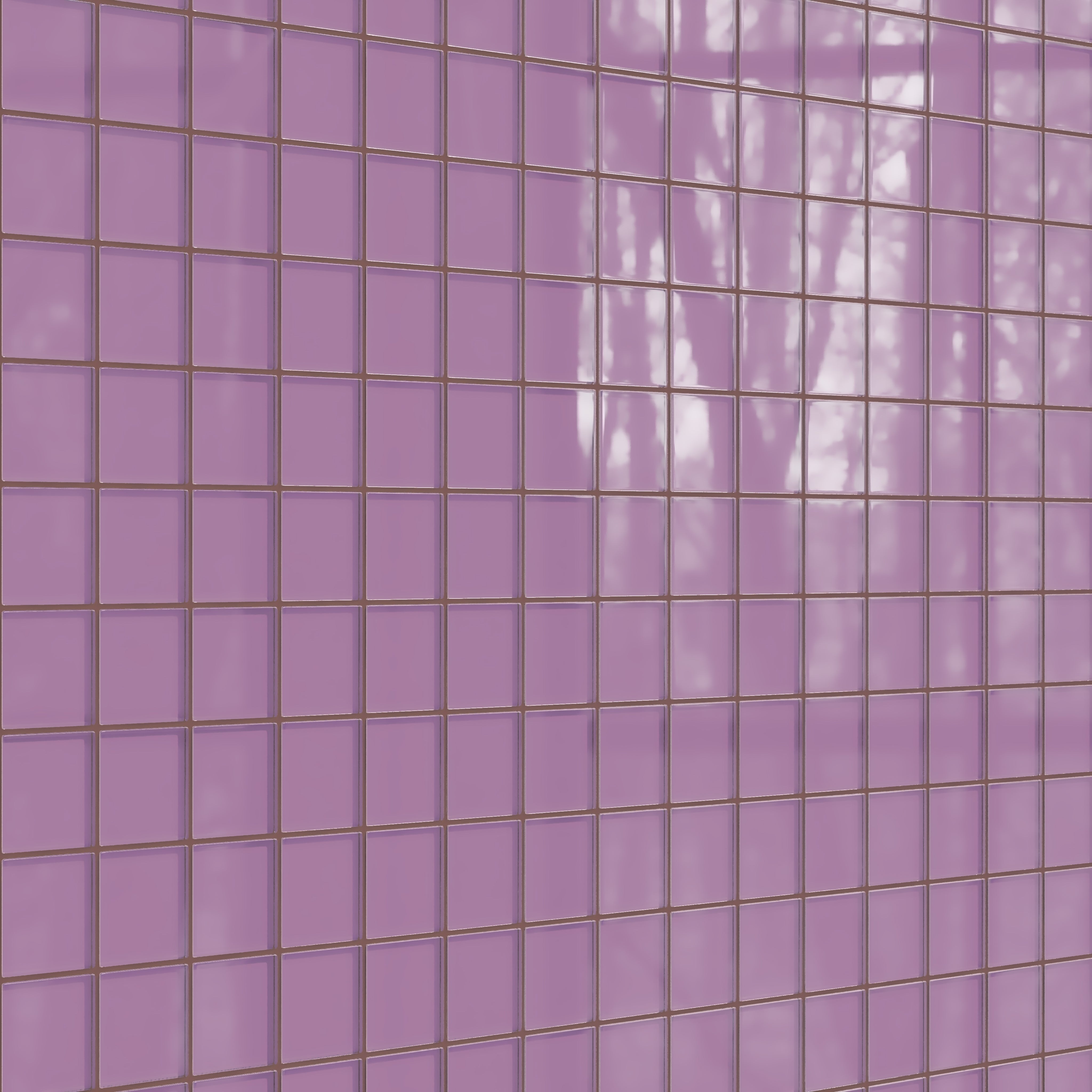 3x3 Straight Set Sheeted Glass Mosaic Tile in Waxbill Gloss