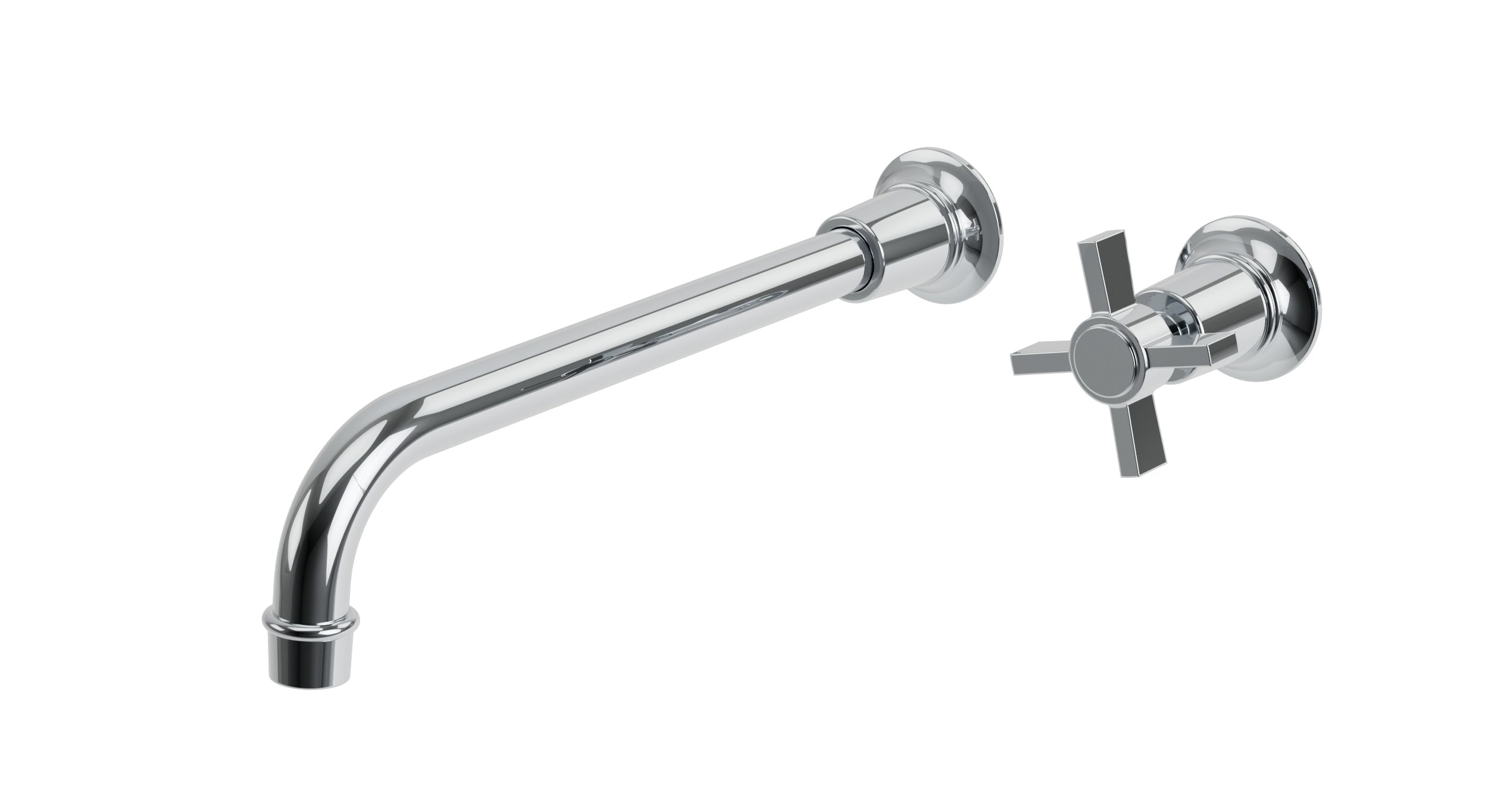 Emerson One Handle Wall Mount 12" Lavatory Faucet with Defined Cross Handle