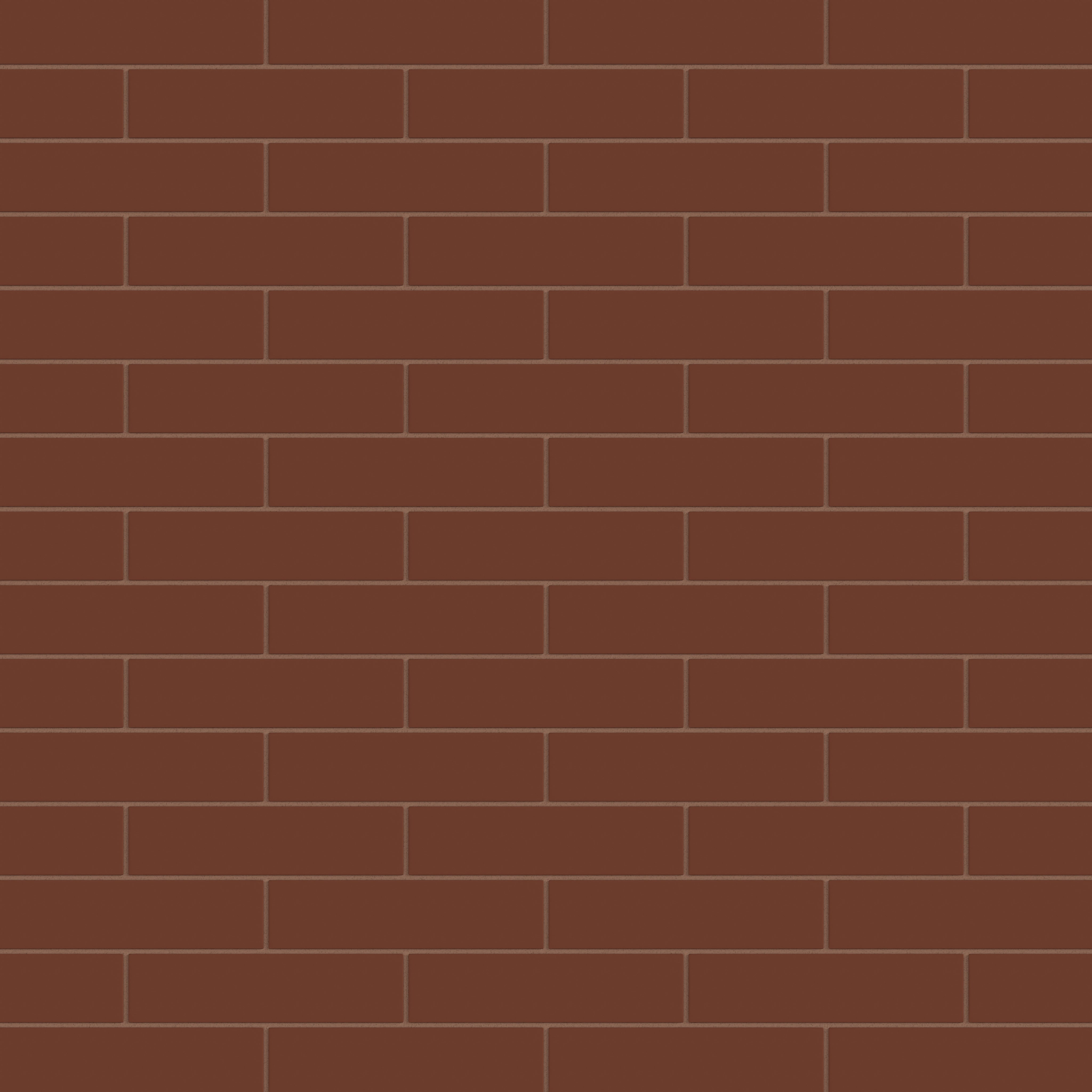 2x8 Natural Press Ceramic Tile in Red Iron Oxide Matte