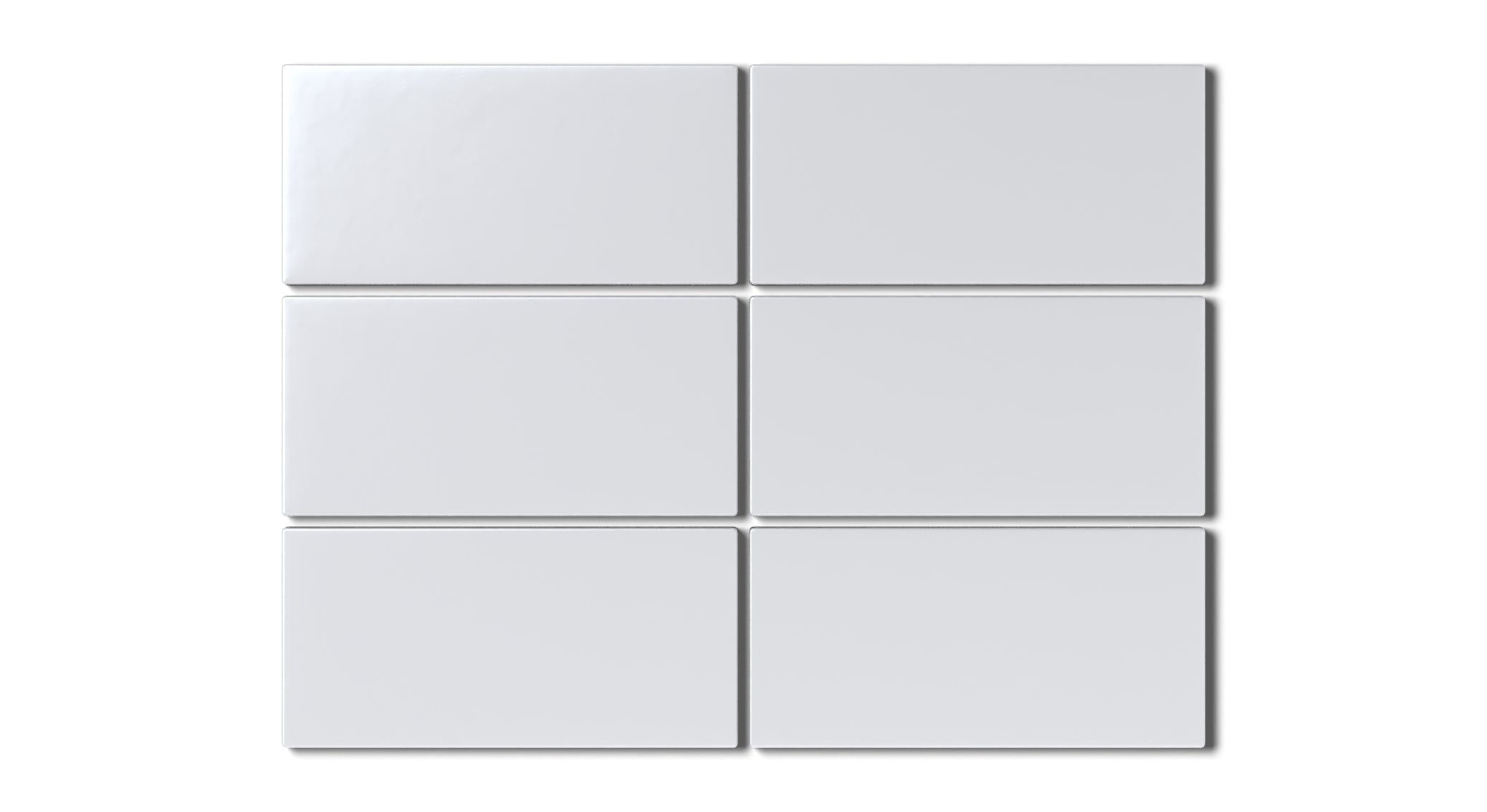 3x6 Natural Press Ceramic Tile in Tin Oxide Matte