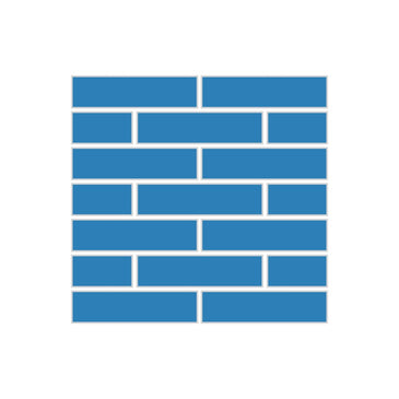 1x4 Half Offset Sheeted Original Ceramic Mosaic Tile in Aegean Sea Matte