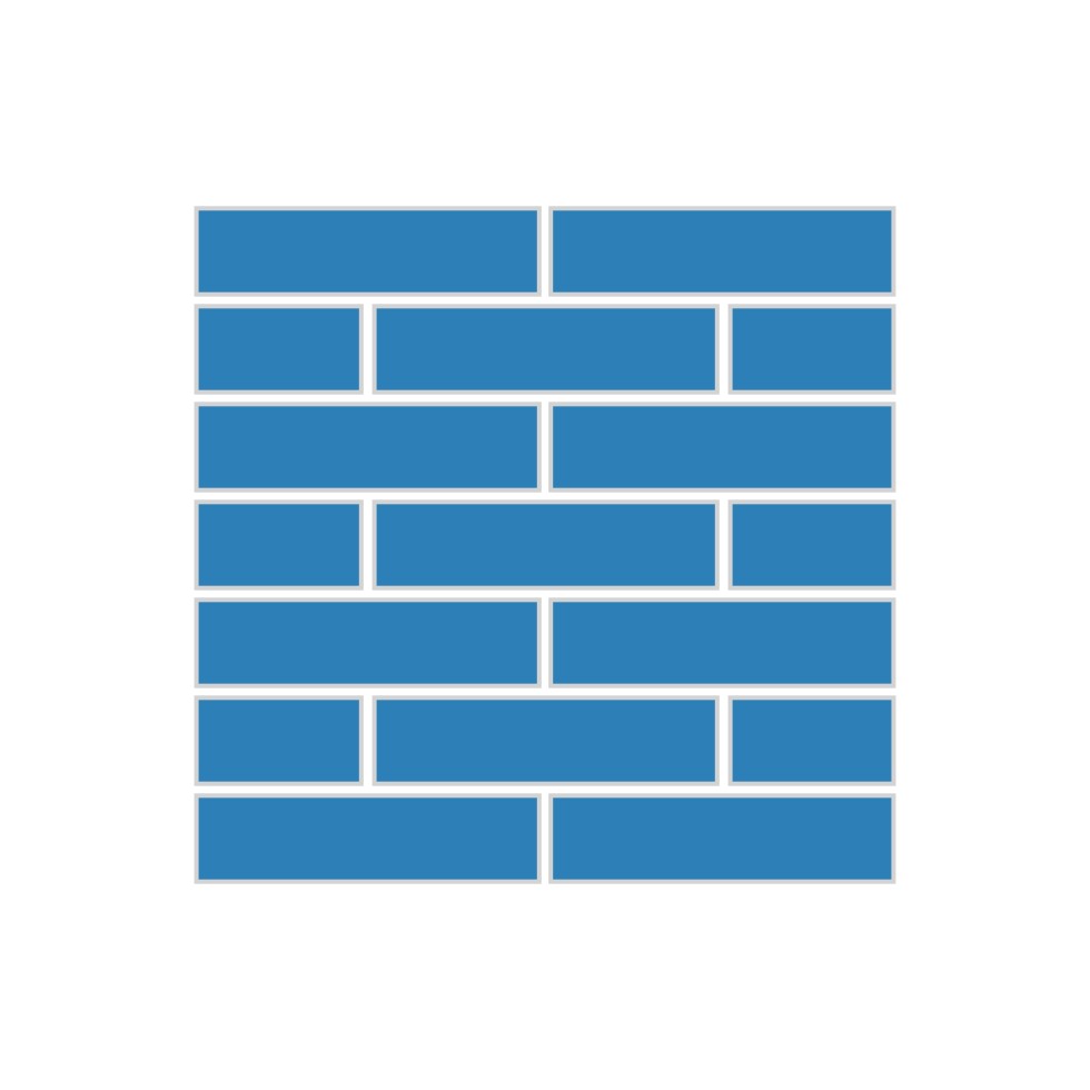 1x4 Half Offset Sheeted Original Ceramic Mosaic Tile in Aegean Sea Matte