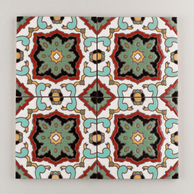 6x6 Handpainted Sample San Sebastian  in Warm Motif